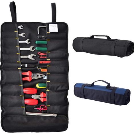 Sans Outils pour clé à molette Tournevis, Pinces, Compartiments à roulettes, organiseurs, Pochette Enroulable en Toile pour Homme (1/5)