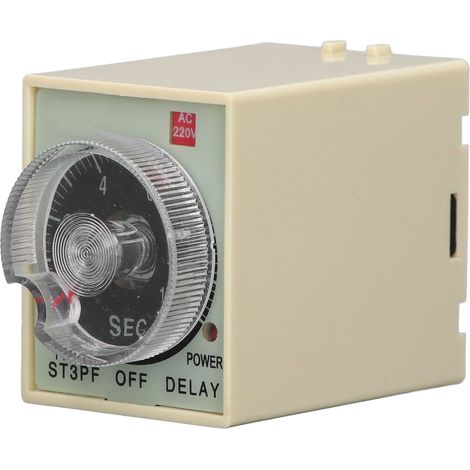 Relais temporisé ST3PF 10S, longue durée de vie, fabrication soignée, boîtier ABS compact. (1/5)