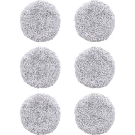Repuesto de 6 paños de fregona lavables para robot limpiacristales HOBOT 168/188, almohadillas de microfibra reutilizables, modelo: gris, 6 unidades - DPZO, de DEBUNS (1/5)