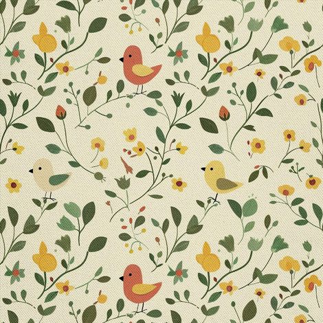 Tela decorativa para exteriores Oxford - Motivo primaveral I DX7686 (1/5)