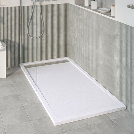 KOES - Plato de Ducha de Resina Modelo VOIGA – 80x120 – Blanco RAL 9003 (1/5)