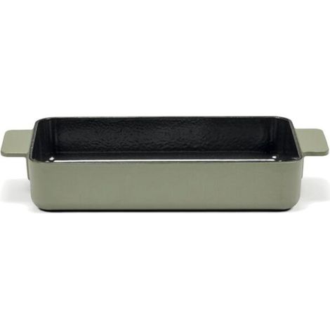 Plat à four serax surface émail vert camo 38x20 cm (1/4)