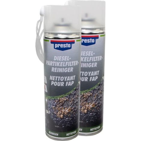 Produit nettoyant FAP - Filtre à particules - Diesel - Presto - 2 bombes 400ml