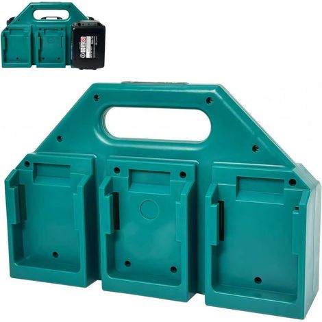 Le porte-piles à 6 emplacements est compatible avec les batteries Makita 18V, ce qui facilite leur rangement et les empêche de tomber. (1/5)
