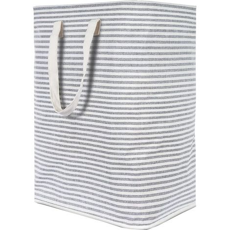 Panier à Linge Sale 72L, Grand Panier de Rangement pour Vêtements avec Cordon de Serrage, Sac à Lessive Pliable (1/5)