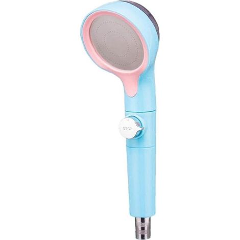 Pommeau de douche à pression, douchette à main économe en eau pour massage et spa, rose (1/5)