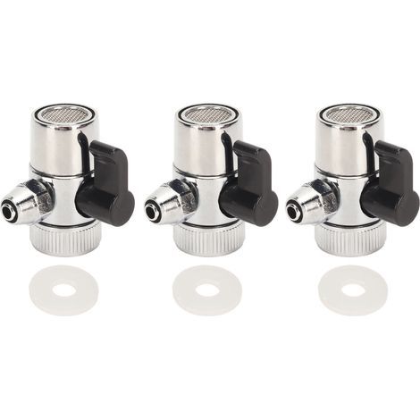 Adaptateur de robinet d'évier en métal, 3 pièces, G2.5/8, Valve de dérivation universelle, Installation facile, adaptateur de robinet d'évier en métal (1/5)