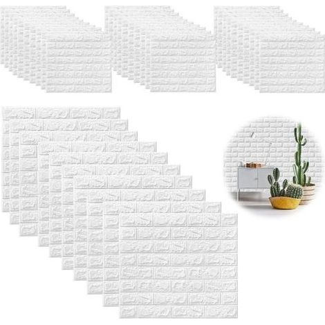 40 pièce Papier Peint 3D Brique Adhesif Mural, 35 X 38 cm Pierre Autocollant Mural, Dalle PVC Adhesive Murale, Panneaux Muraux 3d, Panneau Revetement Mural Decoratif (1/5)