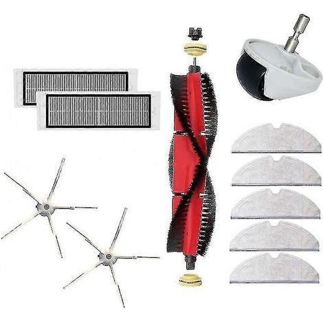 Accessoires pour aspirateur Xiaomi Roborock S5 Max S55 S6 S60 Pure S5max : chiffon de nettoyage, filtre HEPA, brosse principale, brosses latérales. (1/5)