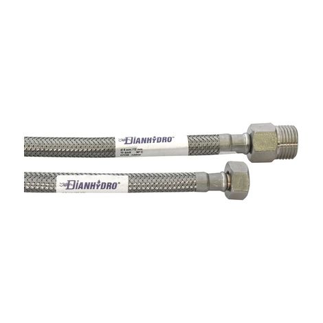FLESSIBILE INOX MODELLO PROLUNGATO  CM. 50- MF 1/2 x 1/2- DH- pezzi 1