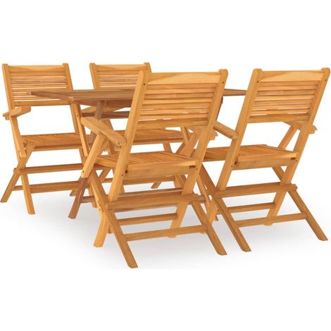 Set da pranzo per mobili da giardino mobili da esterno 7 pezzi in legno massello di teak 020014352