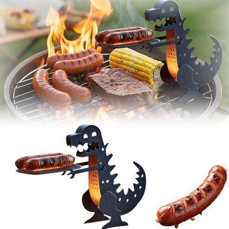 Outil BBQ Hot Dog pour Camping Pique-nique Fête Brochette Saucisse Inox Portable Réutilisable