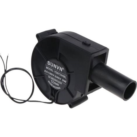 Ventilateur de barbecue 12 V CC 0,07 A 3 300 tr/min, idéal pour les conduits de ventilation des barbecues, du camping et des grillades au charbon de bois. (AquaForge)