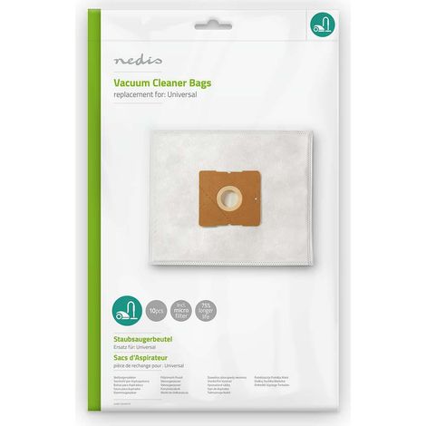 Nedis DUBG120UNE10 Bolsa para Aspiradora Microfibra Blanco (1/2)