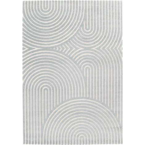 BOBOCHIC - Tapis poils ras HERVE motif abstrait 160x230 Bicolore (1/5)