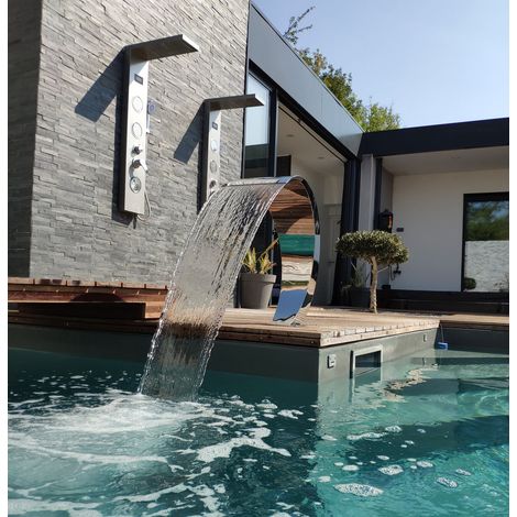 ZENLYS Cascade de Piscine Inox Cobra Hauteur 65cm (1/5)