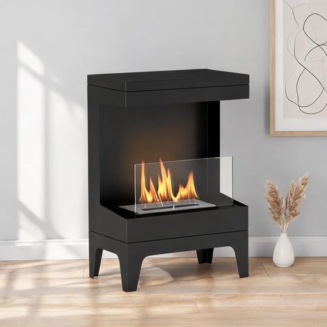 Cheminée électrique nero en acciaio inox 38 x 22 x 54 cm (1/5)
