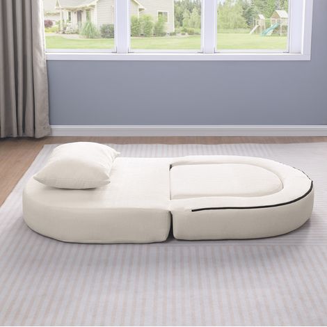 Canapé modulable réversible beige chenille HAVRYA (1/5)