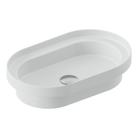 Lavabo Fuori Scala appoggio/incasso cm. 58x35 in ceramica bianco