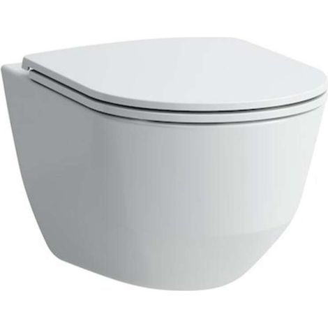 Laufen Pro - WC sospeso con copriwater Slim, Slowclose, Rimless, bianco H8669570000001 (1/5)