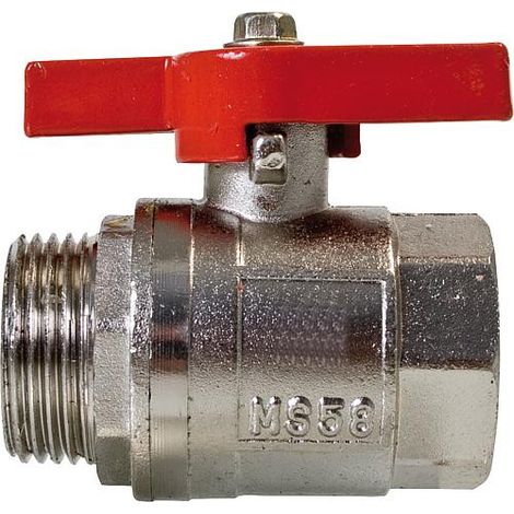 Robinet a boisseau spherique 3/4" femelle 1" mâle joint plat