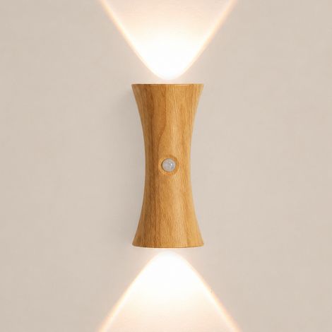 Sablier lampe murale petite lampe de nuit Human induction sans câblage magnétique base d'aspiration dimmable - changement de couleur tricolore (1/2)