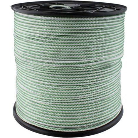 Bobina di nylon con anima interna - 5 mm x 400 m Verde - Bianco
