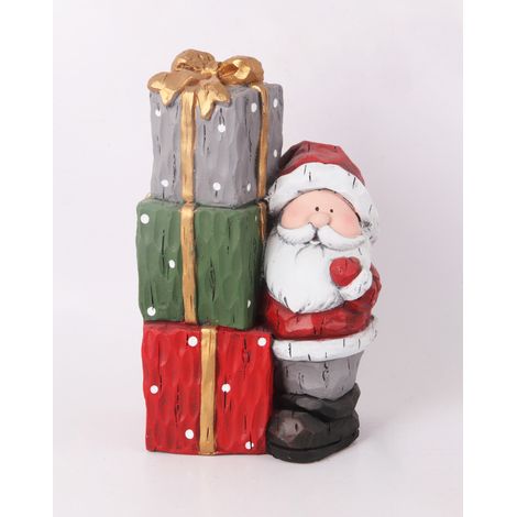 Dekofigur Weihnachtsmann 34 x 21 cm bunt Weihnachtscharaktere