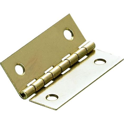 Hettich Schmales Scharnier Stahl, vermessingt, 25 x 40 mm Lamellentürscharnier