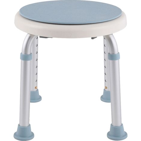 Swanew – Tabouret de douche réglable 36-51 cm – Rotation 360° – Antidérapant – Charge max 136 kg – Cadre aluminium léger (1/5)