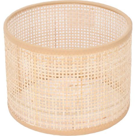 Ersatz-Rattanlampenschirm, Vintage-Hängeleuchte aus geflochtenem Korb, Steh- und Tischleuchtenabdeckung, E27 E14 (1/5)