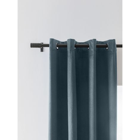 TENDA IN VELLUTO OSCURANTE CON OCCHIELLI 140x250 BLU (1/5)