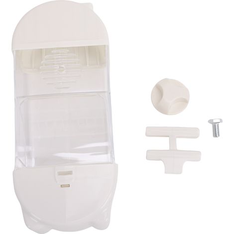 Mangeoire à oiseaux 800 ml grande capacité transparente avec plateau design anti-diffusion boîte d'alimentation suspendue facile à remplir par le haut pour perruches calopsittes (1/5)