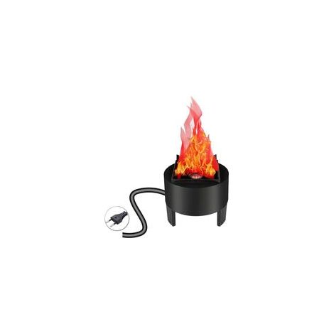 1 fausse flamme de feu à LED 3D - Effet de feu de camp électrique - Pour Noël, Halloween, festival, événement, fête, club