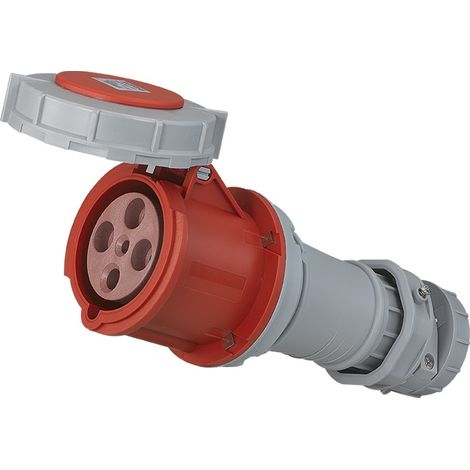 Prise industrielle mobile droite IP67 - 3P+T - 63A - 400V AC - Eur'Ohm
