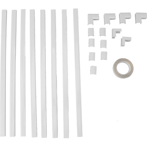 Ortviai Gaine de Câbles Design pour Télévision et Bureau – Kit de Gainage 15,75 x 0,59 x 0,35 po, 8 Canaux, Adhésif Fort (1/5)