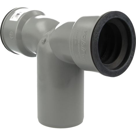 HT Doppel Siphonwinkel Bogen 90° Ø 40/50/40, mit Siphon-Gummis Ø 40 mm
