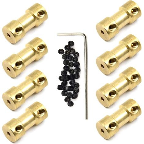Connecteurs en laiton. connecteurs en cuivre pour petits moteurs (8 pièces. 3 mm à 5 mm)