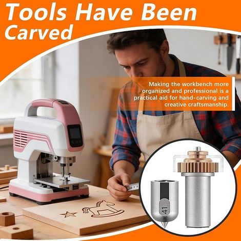 Ersatzmesser und -klinge für Cricut Maker zur Erstellung von Etiketten, Karten und Abzeichen (Gravierspitze + Einzelrad + Doppelrad + Antriebsgehäuse) (Stil 1 (41)) (1/5)