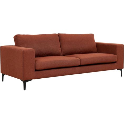 Canapé 3 Places en Tissu "Bolero" 215cm Rouge (1/5)