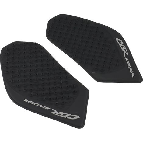 Fits Honda CBR600RR F5 models manufactured between 2003 and 2006. Includes side and knee/fuel tank protectors with anti-slip stickers.