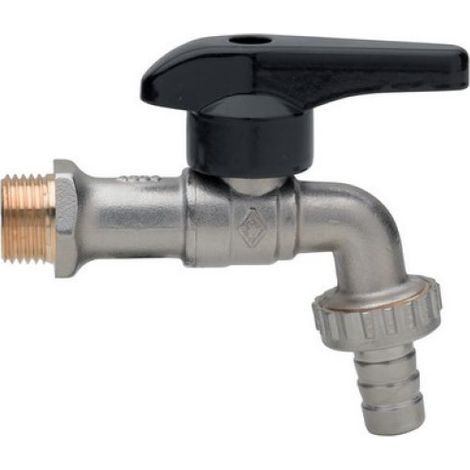 VALVOLA A SFERA PER EROGAZIONE CON PORTAGOMMA E LEVA IN ALLUMINIO 3/4&quot DN 20