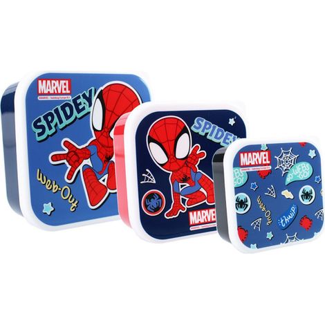 Spiderman Kinder Brotdose – Vielseitige 3-in-1 Lunchbox für Snacks & Mahlzeiten (1/4)
