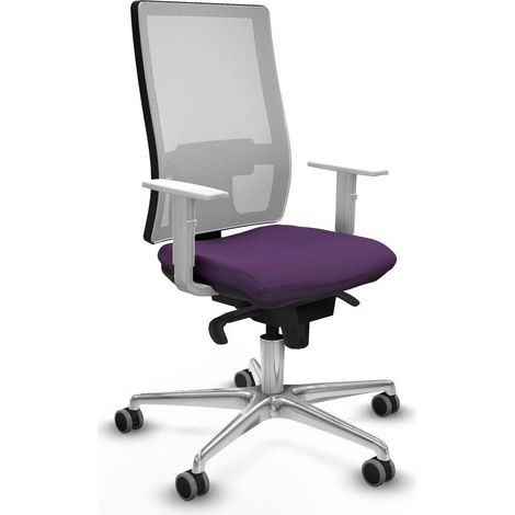 Silla de oficina piqueras y crespo moderna violeta aluminio