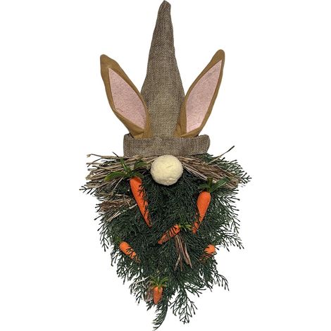 Couronnes de Pâques pour la Porte d'Entrée  Guirlande Murale Style Fermier,Couronne de Lapin pour Porte d'Entrée - pour Décoration de Fête Mariage Maison Cheminée Extérieur Porche Cuisine (1/5)