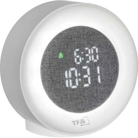 TFA Dostmann 60.2047.02 à quartz Simulateur d'aube blanc Heures de réveil 1 lumière d'ambiance