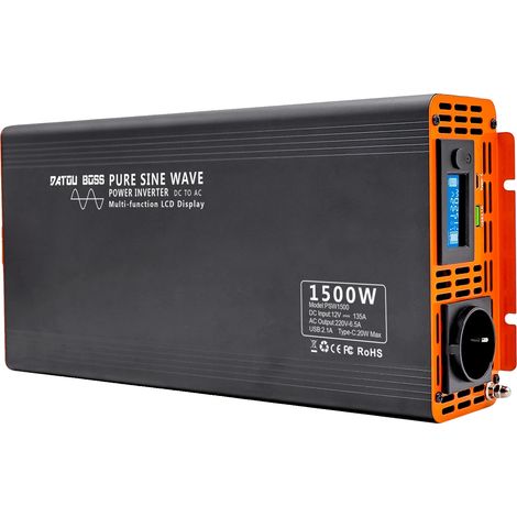 Onduleur de puissance, 2000W de puissance continue, fonctionnement à distance, DC24V 1500W (1/2)