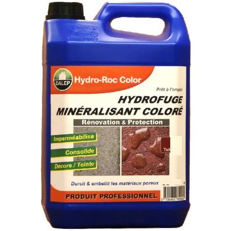 Dalep – Hydrofuge minéralisant coloré anthracite – Seau 5 L – Pour béton et matériaux poreux – Application facile sans primaire