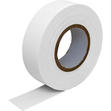 1 rotolo di nastro isolante in PVC 19 mm x 20 m nastro adesivo bianco I Adatto per elettricisti e appassionati del fai da te I Nastro adesivo isolante in varie lunghezze e colori