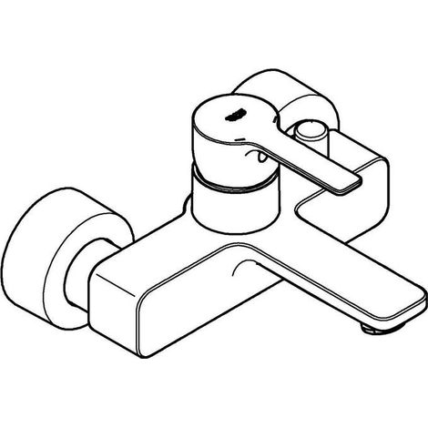 Grohe Lineare - Badewannenarmatur, Hard Graphite gebürstet 33849AL1 (1/5)